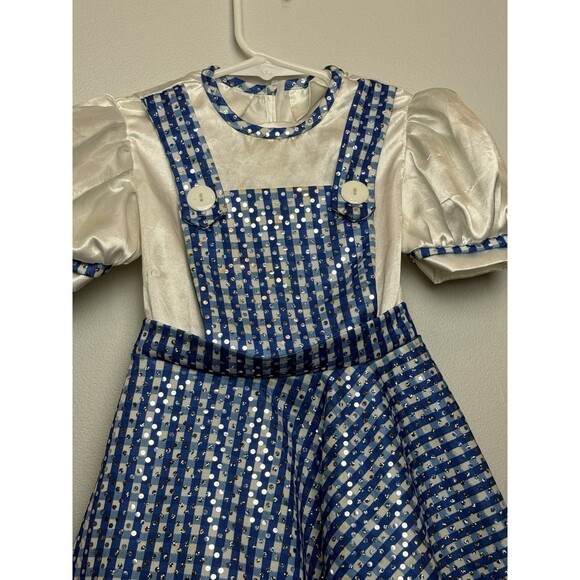Wizard of Oz Dorothy Costume Fits 3T-4T Halloween Girls Shimmer Dress - Picture 3 of 7